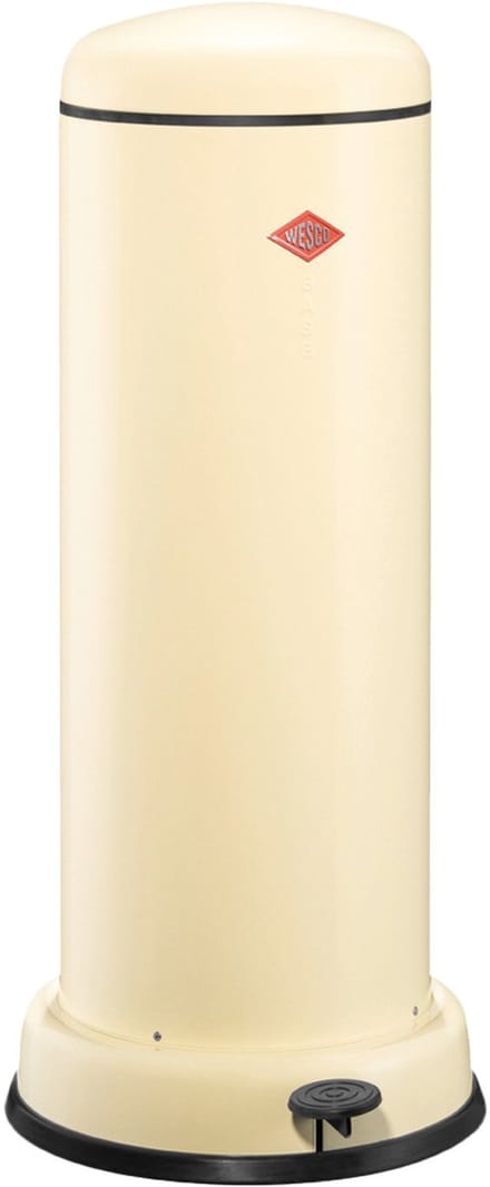 WESCO Big Baseboy Prullenbak met Soft Close | 30 Liter | Metaal - Amandel | Pedaalemmer