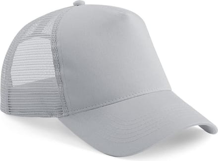 Beechfield Heren Half Mesh Trucker Cap / Hoofddeksel (Lichtgrijs / Lichtgrijs)