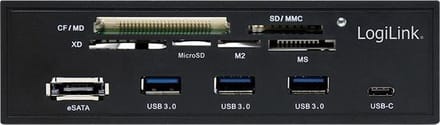 LogiLink UA0341 geheugenkaartlezer Intern Zwart SATA
