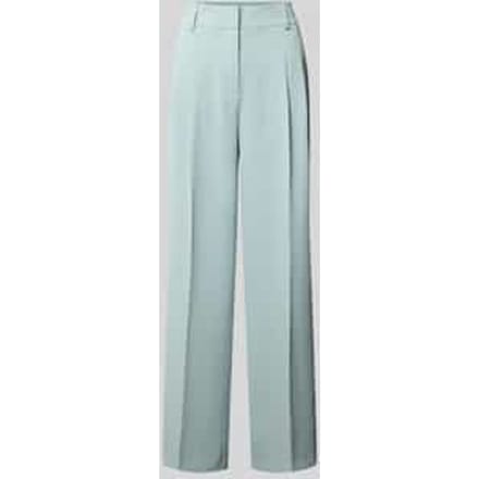 wide fit stoffen broek met persplooien