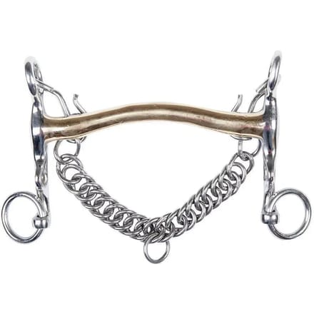Mors de bride voor paard in maillechort HKM 5 cm