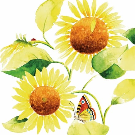 Lunch servetten Sunflowers - PPD - 33x33 cm
