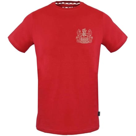 Aquascutum Heren Aldis Gestikt Logo T-Shirt (Rood)