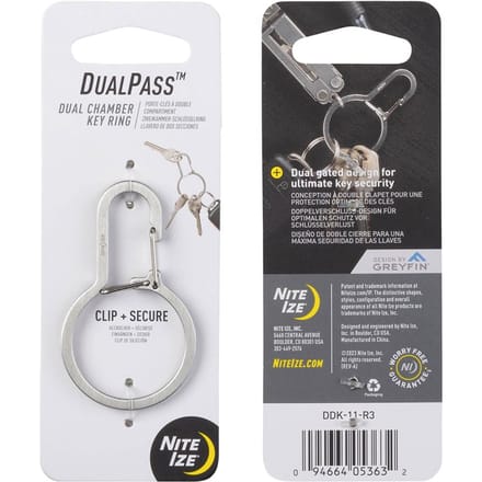Nite Ize DualPass Sleutelring Zilver