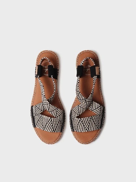 Open espadrille voor dames met veelkleurig elastiek | ELIANA