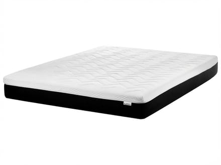 SPONGY - Schuimmatras stevig - Zwart/Wit - 140 x 200 cm - Traagschuim