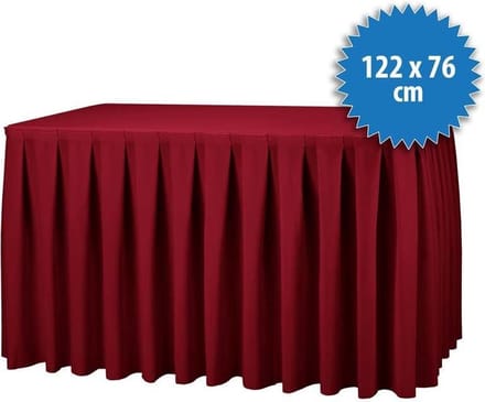 Combiskirting Boxpleat 250% - 122x76cm - Bordeaux