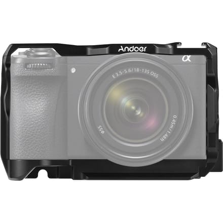 Andoer Camera Cage Aluminiumlegering Camera Video Cage met Magnetische Sleuf Koude Schoenbevestiging Arca zwart