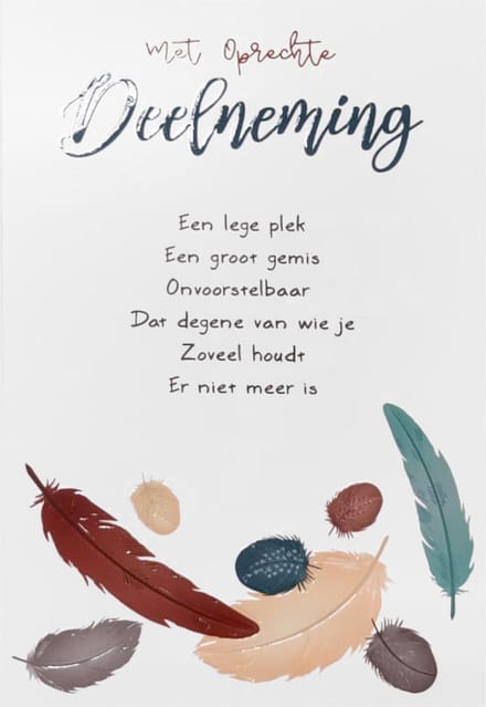 Kaart - Intense - Met oprechte deelneming - TE061-C