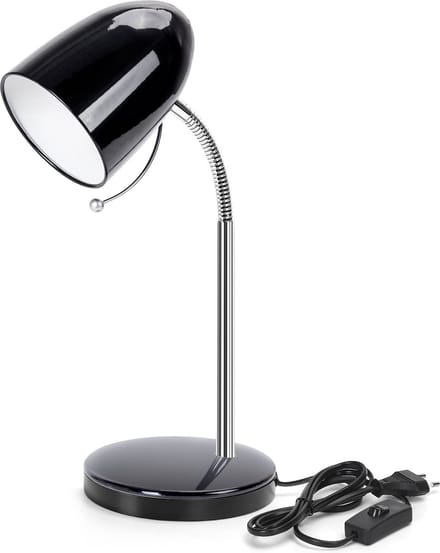 Aigostar 10COL - Bureaulamp - H280mm - E27 Fitting - Verstelbaar - Tafellamp – Ledlamp - Zwart