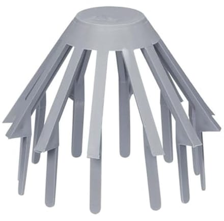 Bladvanger van PVC-kunststof 85-100mm grijs voor dakgoten