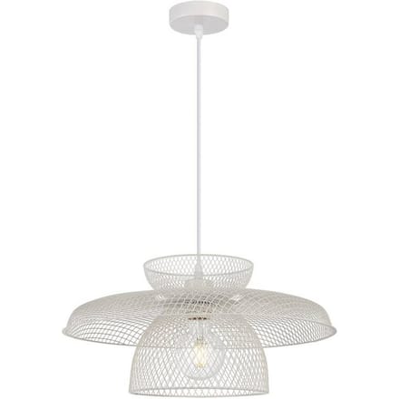 Viokef Hanglamp Maronti, wit, Ø 43 cm, metaal
