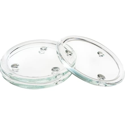 VBS Kaarsen glazen onderzetter, 3 stuks, Ø 13 cm