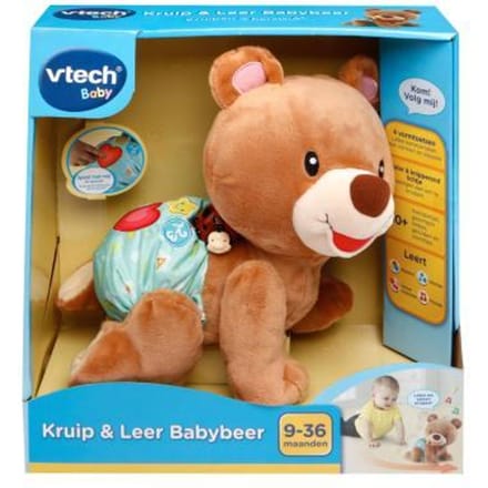 VTech Baby Kruip & Leer Babybeer - Interactief Speelgoed - Knuffel - Voor Jongens en Meisjes - Cadea