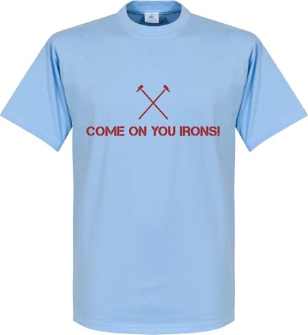 Come On You Irons T-shirt - Lichtblauw - XXL