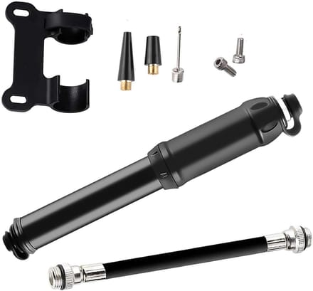 Draagbare Fietspomp - Mini Pomp Fiets - Banden Oppompen - Geïntegreerd Druksysteem - 150 g - Zwart