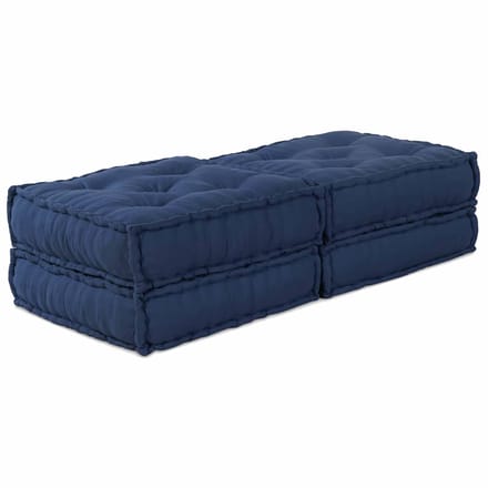 vidaXL - Modulebankeenheid - 2 - st - Stof - Indigo - 140 - x - 70 - x - 36 - cm