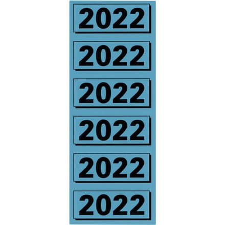 Rugetiket Elba 2022 57x25mm blauw