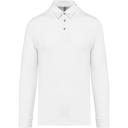Kariban Herenpolo lange mouwen van jersey K264 - White - XL