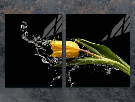 TMK ArtDeko Tulipan - Snijplank - 85x52 cm - Beschermplaat - Glas