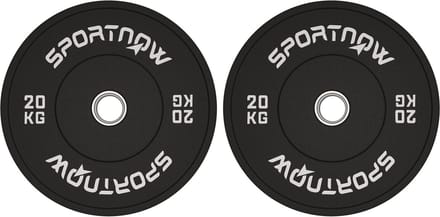 SPORTNOW halterschijf – rubber – Ø45 x 8H cm – zwart