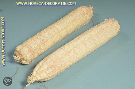 Salami, wit, 2 stuks (W3) -65x450 mm - vleesdummy
