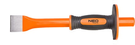 NEO Serie - Beitel met Handbescherming - 300mm - 19mm Zeskant - 75mm Plat Mes