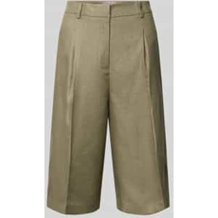 straight fit bermuda met bandplooien
