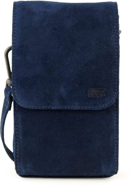 Bear Design Robbie Suede Leren Crossbodytas / Schoudertas - Blauw