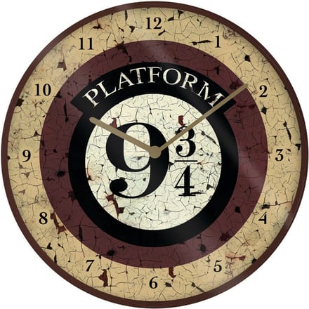 Harry Potter Platform 9 3/4 Wandklok (Crème/Bruin)