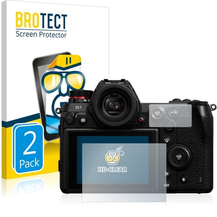 BROTECT - Screenprotector voor Panasonic Lumix DC-S1 / Panasonic Lumix DC-S1R - Folie Beschermfolie transparant 2 Stuks