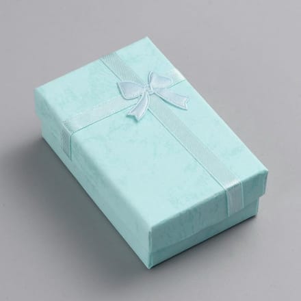 Juweeldoosjes Set - Cadeauverpakking - Sieraden Opbergen - Stevig Karton - 8x5.1x2.7cm - Turquoise