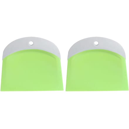 2 PCS Spatule Grattoir à Crème en Plastique Coupe-Pâte Outil de Pâtisserie de Cuisine Vert white