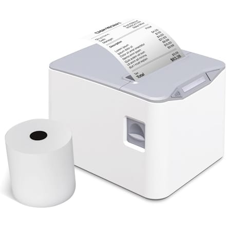 Bisofice thermische bonprinter 80 mm desktop direct thermisch afdrukken USB + LAN-verbinding hoge snelheid EU PLUG wit