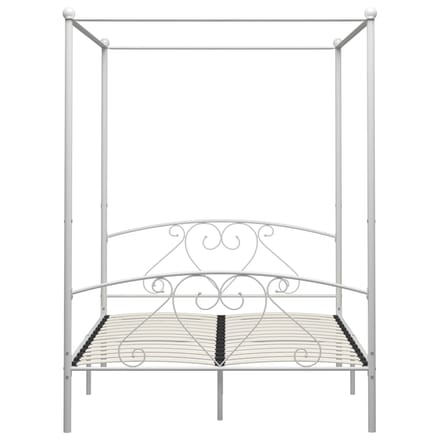 vidaXL - Hemelbedframe - metaal - wit - 140x200 - cm