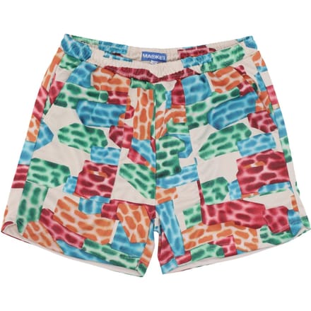 Basketbalshort heren Building Blocks Mesh short creme