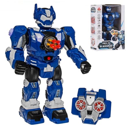 RC Politie Robot - Rapidfire - Schiet Pijltjes - Met Licht en Geluid - Blauw