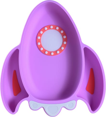Sproudsy Kinderbord Space – Zuignap – Kinderservies – Baby - Lilac