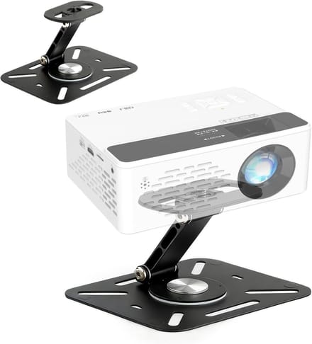 Projector Standaard - Projectorhouder Beamer - Presenteren en Films Kijken - 360 Graden Roteerbaar - Inklapbaar Ontwerp - Metallic