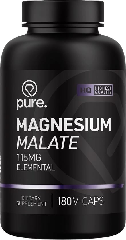 Pure. Magnesium Malate - 115mg - 180 v-caps - mineralen