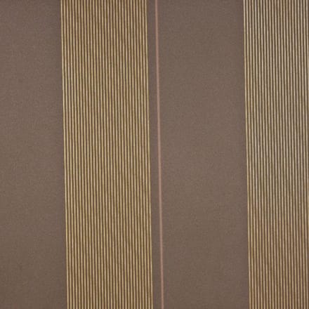 Dutch Wallcoverings - Vliesbehang streep bruin/goud