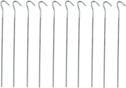 Pro Plus Tentharingen - 10x stuks - metaal - open oog - 25 cm - Rotspennen - grondpennen