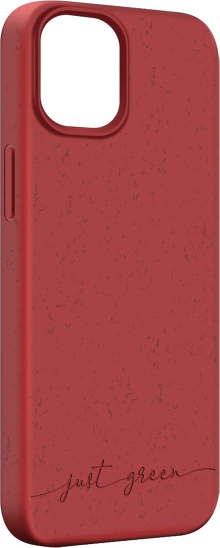 JUST GREEN, Hoesje geschikt voor iPhone 14 Plus - Flexibel Natura Series, Rood