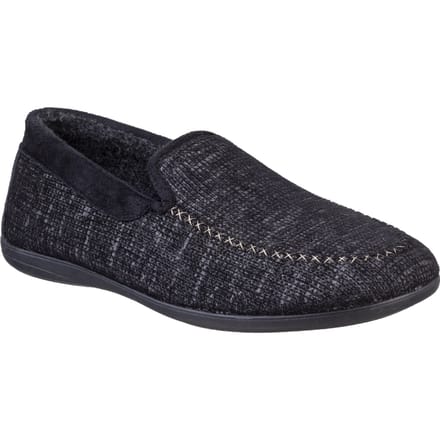 Cotswold Stanley Microvezel Heren Zwarte Pantoffels
