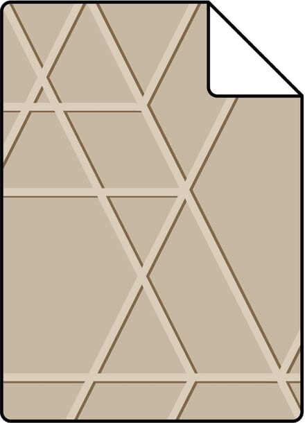 Proefstaal ESTAhome behang grafisch 3D motief beige - 26.5 x 21 cm - 139601-S