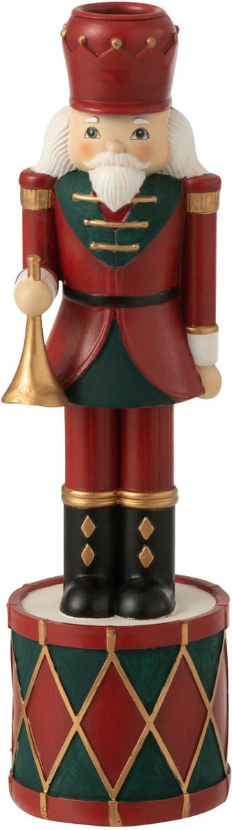 J-Line kaarshouder Notenkraker - polyresine - rood/groen - small