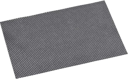 Placemat - zilverkleurig - 6x stuks - geweven - rechthoekig - 29 x 43 cm