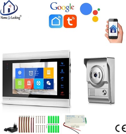 WIFI videofoon/intercom met bediening via APP en werkt met spraakgestuurde apps. T-2104V