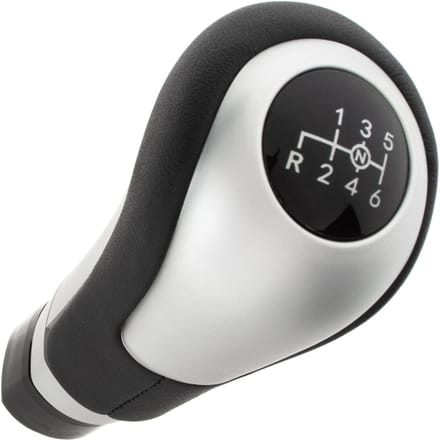 MODECAR - Versnellingspook Knop - Zwart/Zilver - 6 Versnellingen