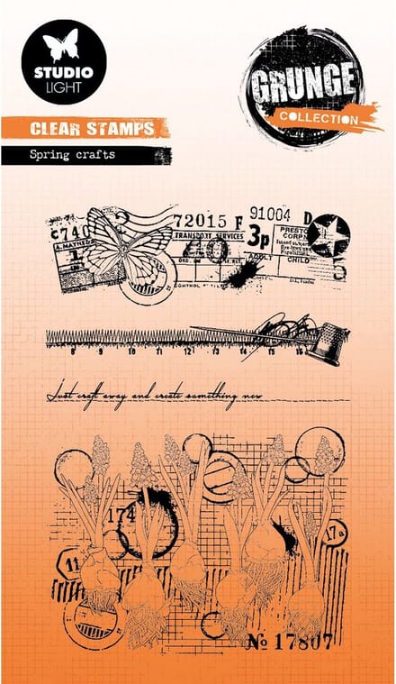 Studio Light Grunge Collection Clear Stamps Spring Crafts